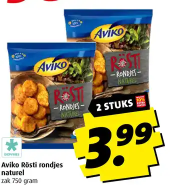 Boni Aviko Rösti rondjes naturel 750 gram aanbieding