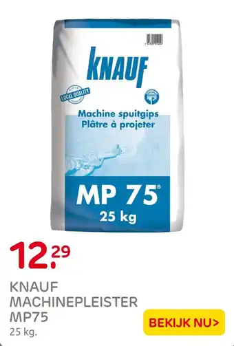 Praxis KNAUF MACHINEPLEISTER MP75 25 kg. aanbieding