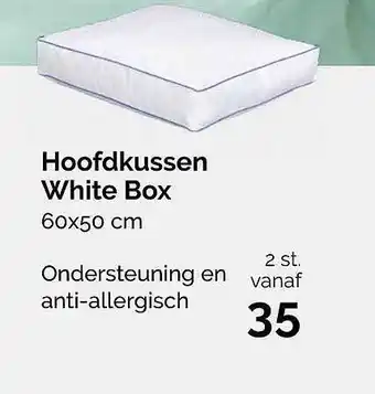 Beter Bed Hoofdkussen White Box 60x50 Cm aanbieding