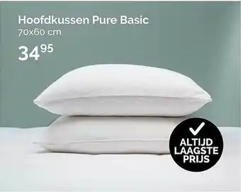 Beter Bed Hoofdkussen Pure Basic 70x60 Cm aanbieding