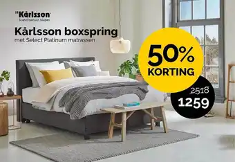 Beter Bed Kårlsson Boxspring 50% Korting aanbieding