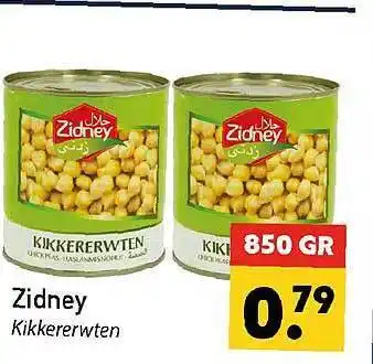 Tanger Markt Zidney Kikkererwten 850gr aanbieding