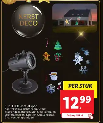 Lidl LED-motiefspot 3in1 aanbieding