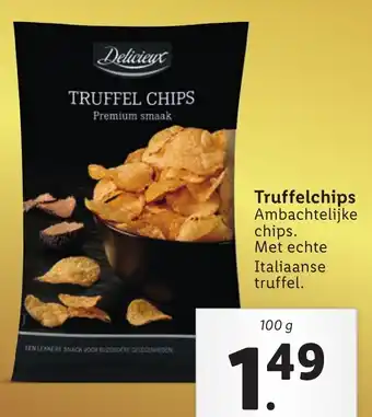 Lidl Delicieux Truffelchips 100g aanbieding