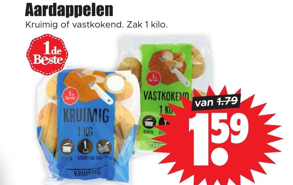 Aardappelen 1 kilo aanbieding bij Dirk