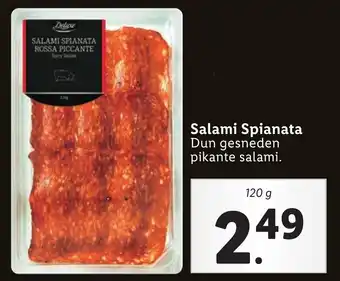 Lidl Deluxe Salami Spinata 120g aanbieding