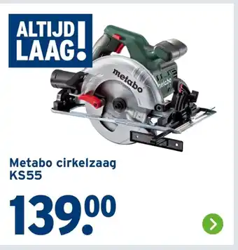 GAMMA Metabo cirkelzaag KS55 aanbieding