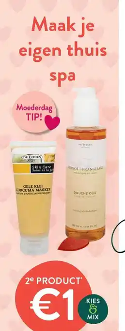 Holland & Barrett De Tuinen Gele Klei Curcuma Masker Of Douche Olie aanbieding