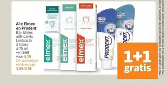 Albert Heijn Alle Elmex en Prodent aanbieding