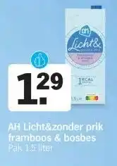 Albert Heijn AH Licht&zonder prik framboos & bosbes aanbieding