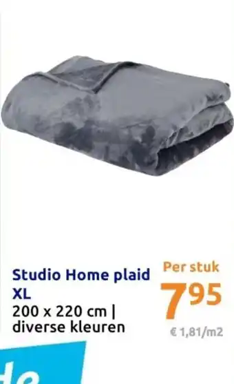 Action Studio Home plaid XL 200 x 220 cm aanbieding