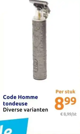 Action Code Homme tondeuse aanbieding