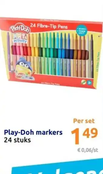 Action Play-Doh markers 24 stuks aanbieding
