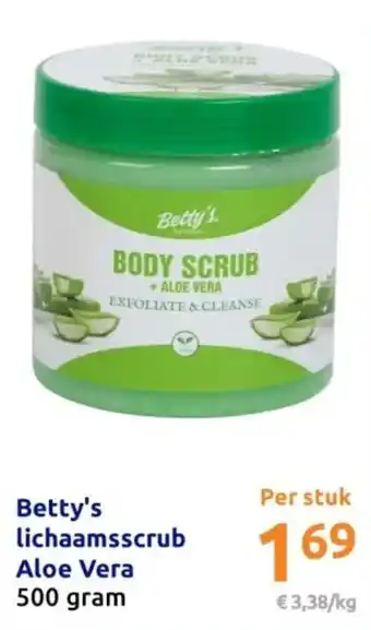 Betty's lichaamsscrub Aloe Vera 500 gram aanbieding bij Action