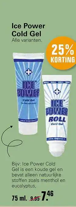 De Online Drogist Ice Power Cold Gel 25% Korting aanbieding