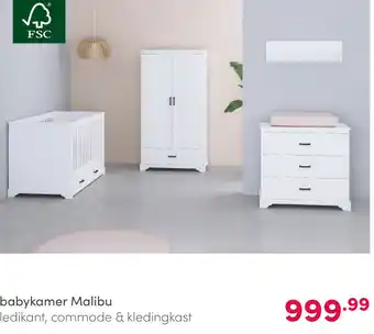 Baby & Tiener Babykamer Malibu aanbieding