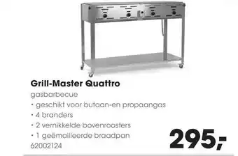 HANOS Grill-Master Quattro Gasbarbecue aanbieding