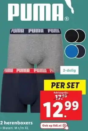 Lidl 2 herenboxers aanbieding