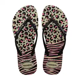 Wehkamp Havaianas teenslippers met panterprint zwart/roze aanbieding