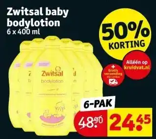 Kruidvat Zwitsal baby bodylotion aanbieding