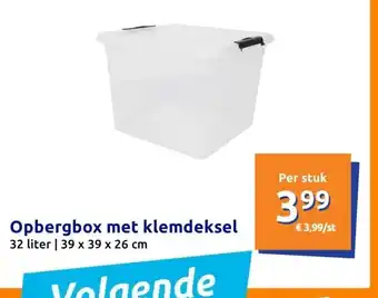 Action Opbergbox met klemdeksel aanbieding