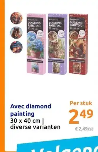 Action Avec diamond painting aanbieding