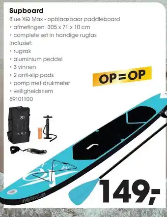 HANOS Supboard Blue XQ Max aanbieding