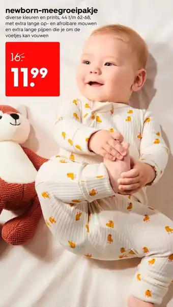 HEMA newborn-meegroeipakje aanbieding