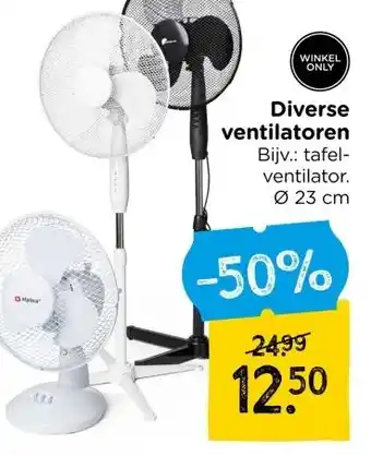 Xenos Diverse ventilatoren aanbieding