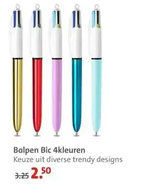 Bruna Balpen Bic 4kleuren aanbieding