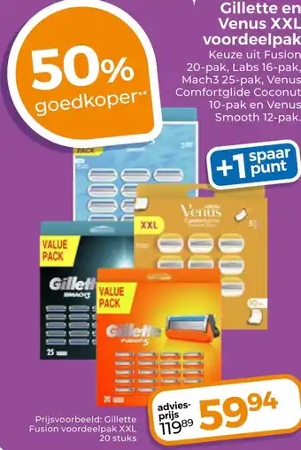 Trekpleister Gillette en Venus XXL voordeelpak aanbieding