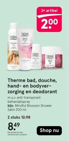 Etos Therme bad, douche, hand- en bodyver- zorging en deodorant aanbieding