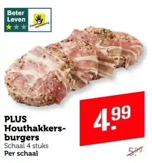 Coop Houthakkers- burgers Schaal 4 stuks aanbieding