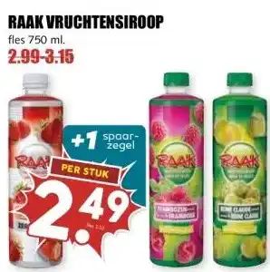 MCD Supermarkt RAAK VRUCHTENSIROOP aanbieding