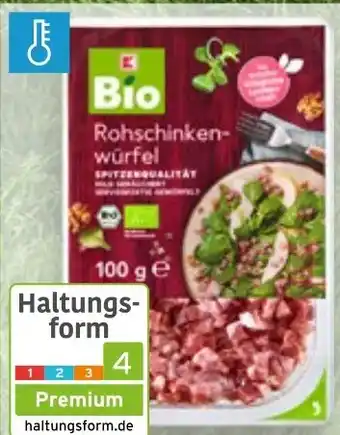 Kaufland DE K-BIO Bio-Rohschinken Würfel aanbieding