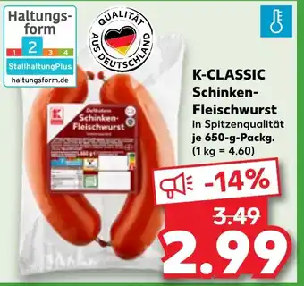 Kaufland DE K-CLASSIC Schinken- Fleischwurst aanbieding