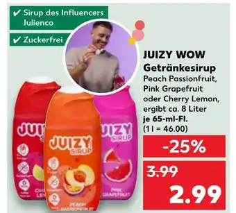 Kaufland DE JUIZY WOW Getränkesiru aanbieding