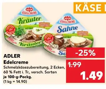 Kaufland DE ADLER Edelcreme aanbieding