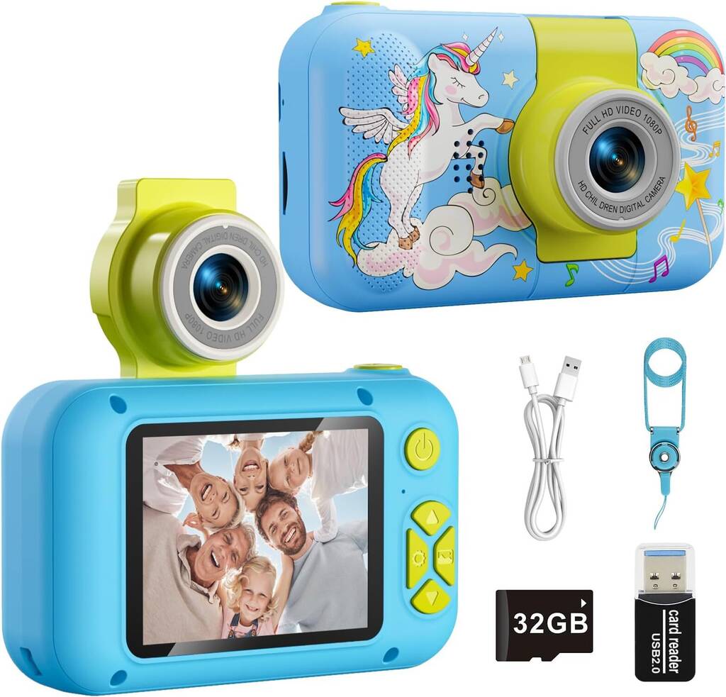 Digitale Camera, FHD 4K Kids Camera, 48MP Point en Shoot Digitale Camera's met 2,4 Inch IPS -scherm, 16x Zoom Compact Small Camera For Kids Boys Girls Photography (GREEN