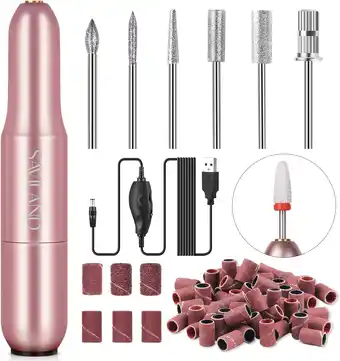 Amazon Saviland Nail Drill - Elektrische Nagelvijl【Instelbare Snelheid】Nagelvijl【Laag Geluid en Warmte】Draagbare Electric Nail File, aanbieding