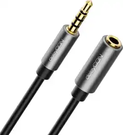 Amazon deleyCON 2m Headset Verlenging CTIA 4-pins TRRS Microfoon 3,5mm Jack Verlengkabel Hoofdtelefoon AUX Metalen Stekker Stereo Au aanbieding