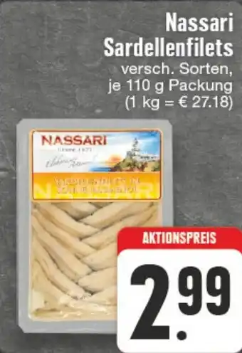 Edeka DE Nassari Sardellenfilets 110g aanbieding