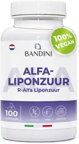 Amazon Bandini ALA Alpha Liponzuur Vertraagde afgifte | Geschikt voor een veganistisch dieet | Maximale opname | Natuurlijk antioxid aanbieding
