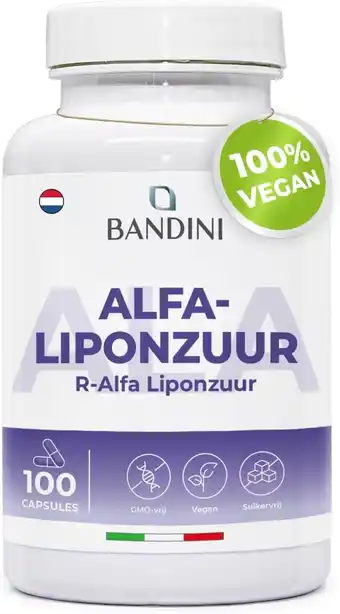 Amazon Bandini ALA Alpha Liponzuur Vertraagde afgifte | Geschikt voor een veganistisch dieet | Maximale opname | Natuurlijk antioxid aanbieding