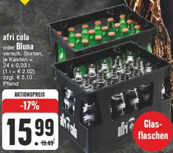 Edeka DE afri cola oder Bluna 24 x 0.33L aanbieding