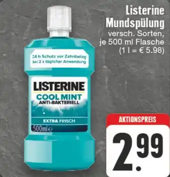 Edeka DE Listerine Mundspülung 500ml aanbieding