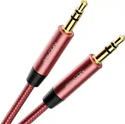 Amazon deleyCON 2m Nylon 3,5mm Jack Audio Stereo AUX-Kabel Audiokabel Nylon Kabel Metaalstekker Mobiele Telefoon Smartphone Tablet H aanbieding