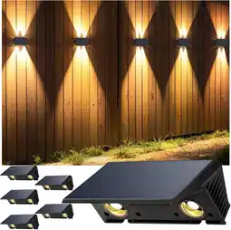 Amazon IIRARA Tuinverlichting op zonne-energie, voor buiten, waterdicht, verpakking van 6 warmwitte lampen op zonne-energie voor hek aanbieding