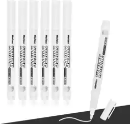 Amazon OFFCUP Witte markeerstift, 6 stuks acrylmarkers, verf marker pen witte verf pen permanente markers niet vuile handen witte in aanbieding