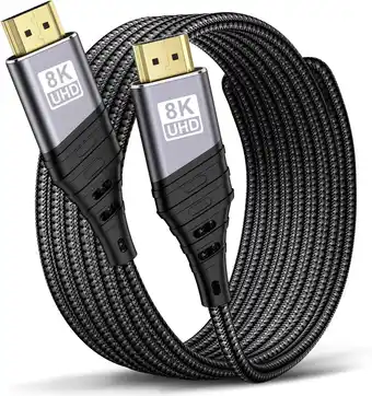 Amazon TEFLOTY HDMI-kabel, HDMI 2.1, 8 K, Ultra High Speed, 48 Gbps, 8 K @ 60 Hz, 4 K @120 Hz, 7680p, eARC, HDCP 2.2 & 2.3, DTS:X, D aanbieding